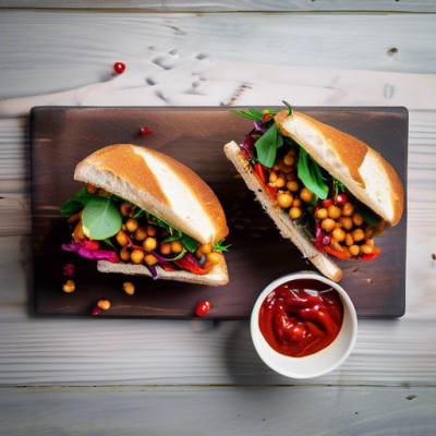 Sandwich Marocain Chic aux Légumes Grillés et Harissa Maison