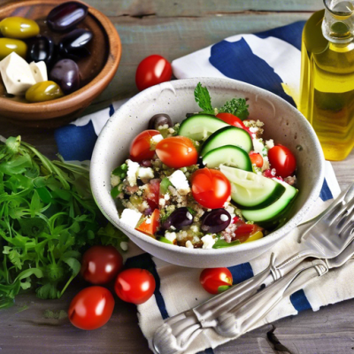 Salade de Quinoa à la Grecque: Voyage Méditerranéen Sans Gluten