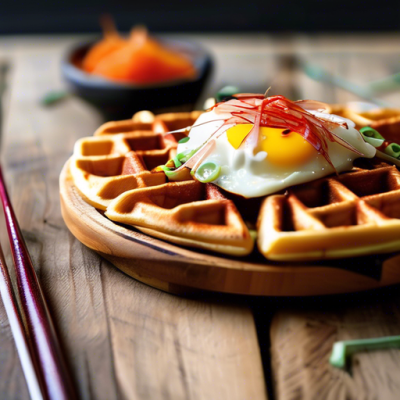 Gaufres Coréennes Sucré-Salé au Kimchi
