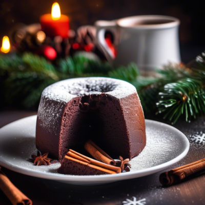 Fondant Moelleux au Chocolat et Épices de Noël