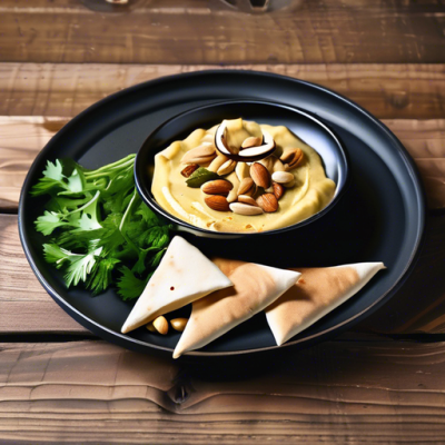Pita Libanais Croustillant aux Verrines de Houmous Épicé
