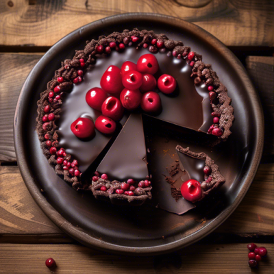 Tarte au Chocolat Noir et Airelles à la Suédoise