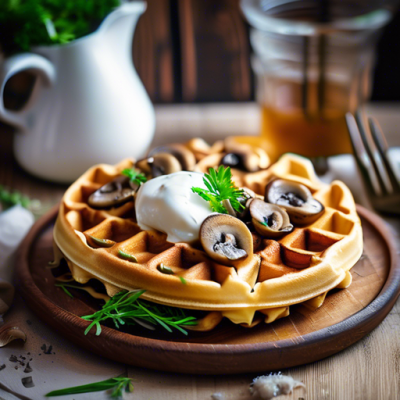 Gaufres Salées Suisses aux Champignons et Gruyère
