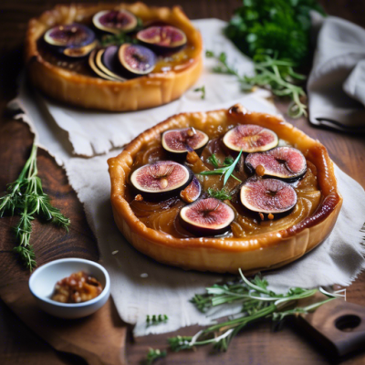 Tarte Tatin Salée aux Oignons Caramélisés, Figues et Chèvre