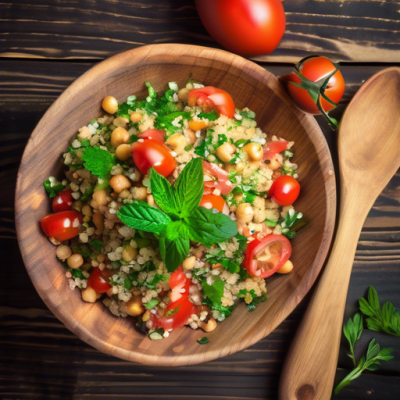 Taboulé Libanais aux Pois Chiches Croustillants