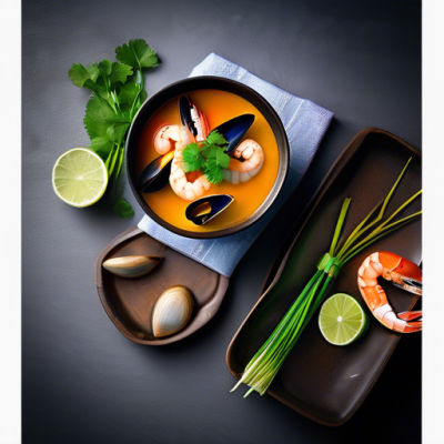 Soupe Thaï Printanière aux Trésors de la Mer