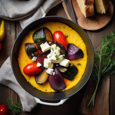 Polenta Méditerranéenne en Cocotte aux Légumes Rôtis