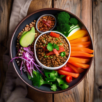 Buddha Bowl Fusion Irlandais aux Lentilles et Lardons Végans