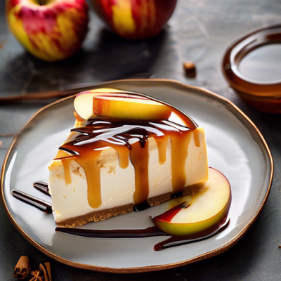 Cheesecake Russe aux Pommes Caramélisées et Épices d'Automne
