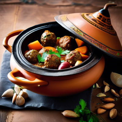 Tajine Royal aux Boulettes d'Agneau et Abricots Confits