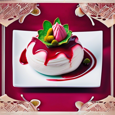 Pavlova Glacée au Lotus Rouge du Vietnam