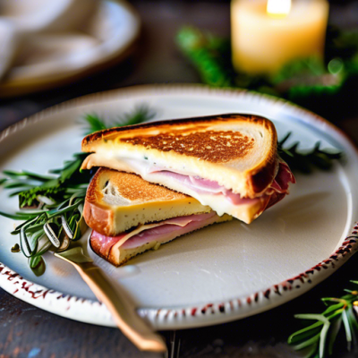 Croque-Monsieur Festif aux Épices de Noël