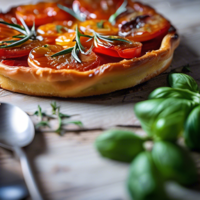 Tarte Tatin Salée aux Tomates Caramélisées et Chèvre