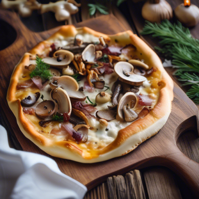 Flammekueche Forestière aux Champignons Sauvages