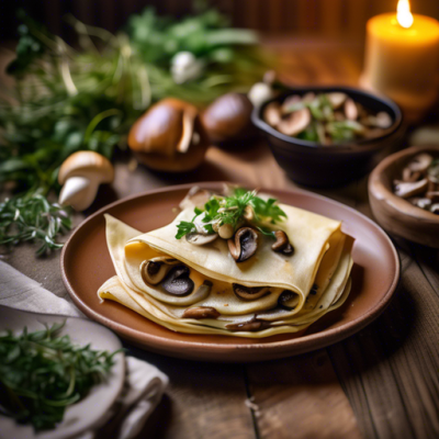 Crêpes Salées à la Belge aux Champignons d'Automne