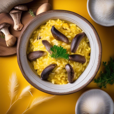 Risotto Doré aux Champignons des Bois et Safran
