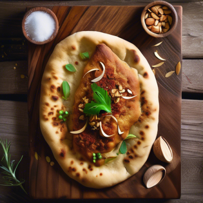 Naan Danois aux Épices Exotiques et Garniture Croquante