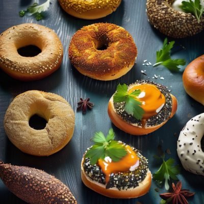 Bagel Marocain aux Épices avec Dip Crémeux à la Harissa