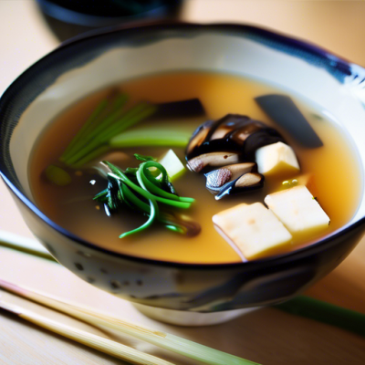 Velouté de Miso aux Champignons Shiitake et Tofu Soyeux