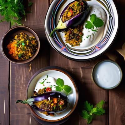 Aubergines Farcies Fusion Maroc-Thaï