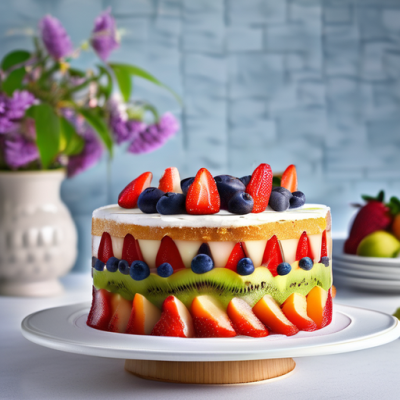 Gâteau Mosaïque aux Fruits de Saison