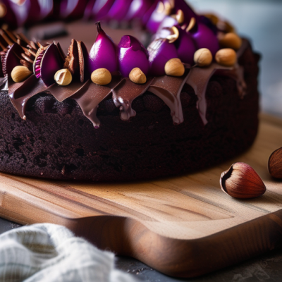 Gâteau au Chocolat Moelleux à la Betterave et Noisettes