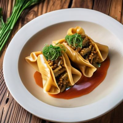 Raviolis Coréens Croustillants au Kimchi et Lentilles