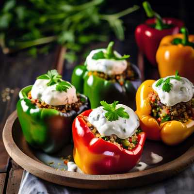 Poivrons Farcis au Quinoa et Fromage de Chèvre - Symphonie d'Automne