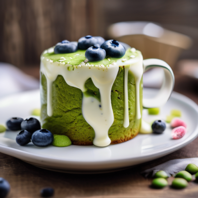 Mug Cake Coréen au Matcha et Chocolat Blanc pour la Saint-Valentin