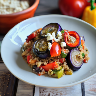 Ratatouille Grecque au Quinoa Croustillant