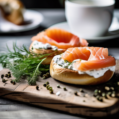 Bagels Danois à la Crème d'Aneth et Saumon Fumé