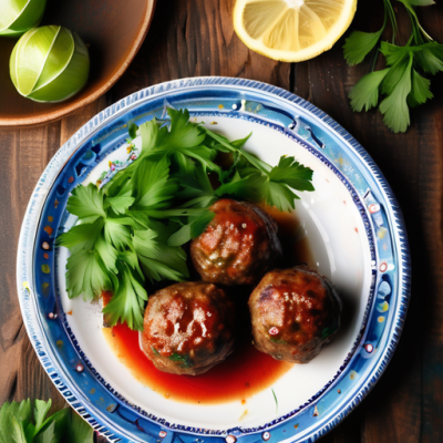 Kefta Tunisienne à la Menthe et au Citron