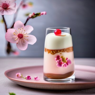 Panna Cotta Sakura au Caramel de Soja
