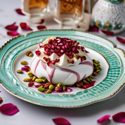 Pavlova Turque aux Pistaches et Grenade