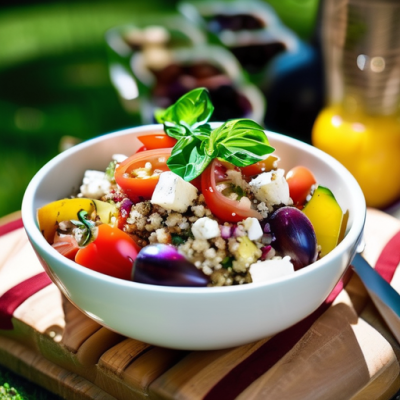 Salade de Quinoa à la Grecque pour Pique-nique Ensoleillé