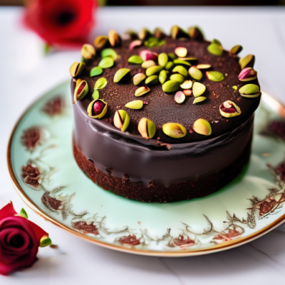 Gâteau Fondant au Chocolat et Pistaches à la Turque