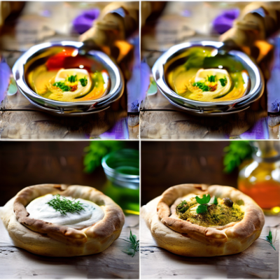 Pain Pita Libanais Croustillant aux Herbes Aromatiques