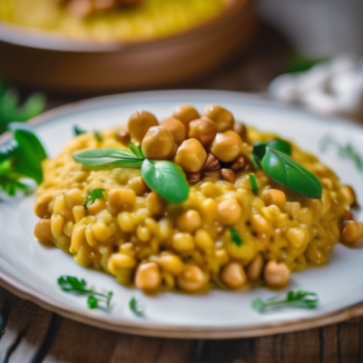 Risotto Doré aux Pois Chiches et Curry Indonésien