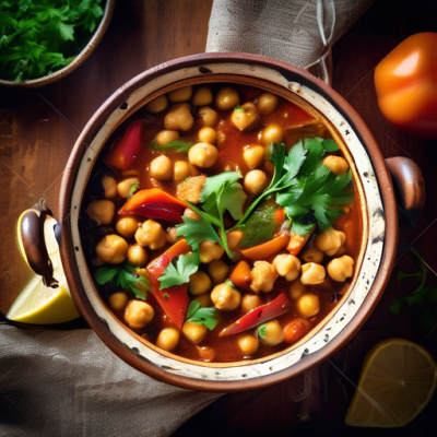 Tagine de Pois Chiches à la Marocaine