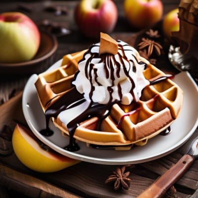 Gaufres Belges Marbrées aux Pommes Caramélisées