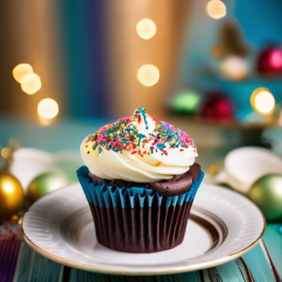 Cupcakes Festifs au Chocolat et Crème de Vanille