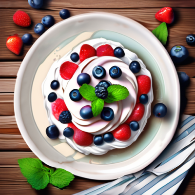 Pavlova Grecque aux Fruits Rouges