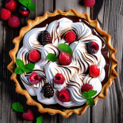 Tarte Folle au Chocolat Belge et sa Couronne de Meringue