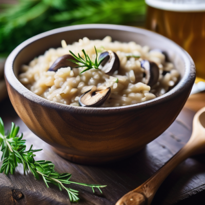 Risotto Onctueux à la Bière Belge et aux Champignons d'Été