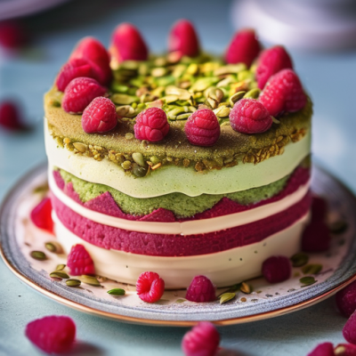 Gâteau Pistache-Framboise à l'Orientale