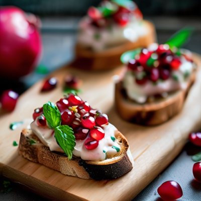 Bruschetta Orientale aux Grenades et Tahini