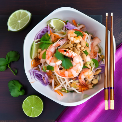 Pad Thaï Céleste aux Agrumes et Basilic Pourpre