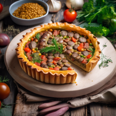Tourte Polonaise aux Saucisses et Lentilles