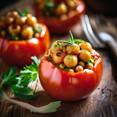 Tomates Farcies aux Pois Chiches et Épices du Soleil