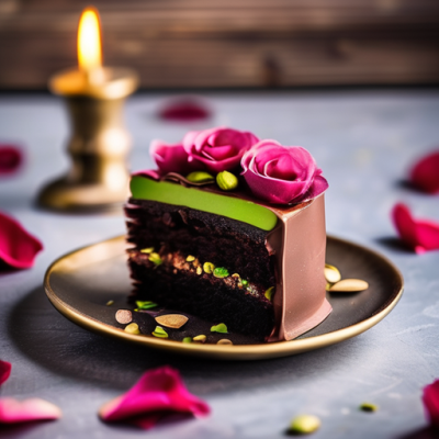 Gâteau au Chocolat Turc aux Pistaches et Eau de Rose